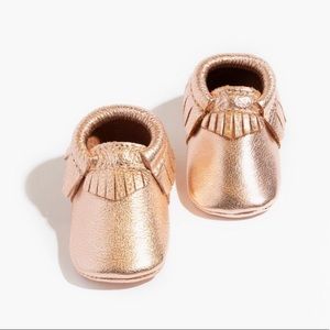 Freshly Picked Rose Gold Moccasins size 3 NWT